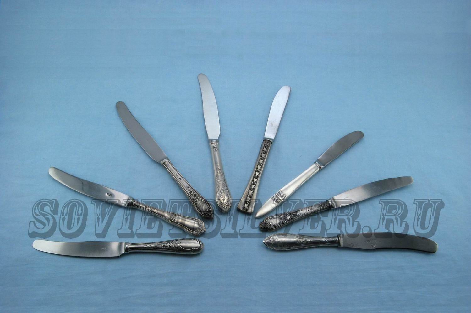 Серебряные десертные ножи в магазине «Советское Столовое Серебро»